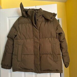 Wuxly EKO Vegan Puffer Army Green Jacket Size Medium M NWOT
